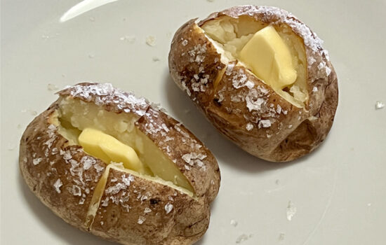 Steakhouse Baked Potato with Salt Jacket