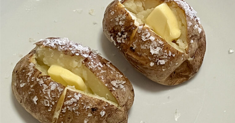 Steakhouse Baked Potato with Salt Jacket