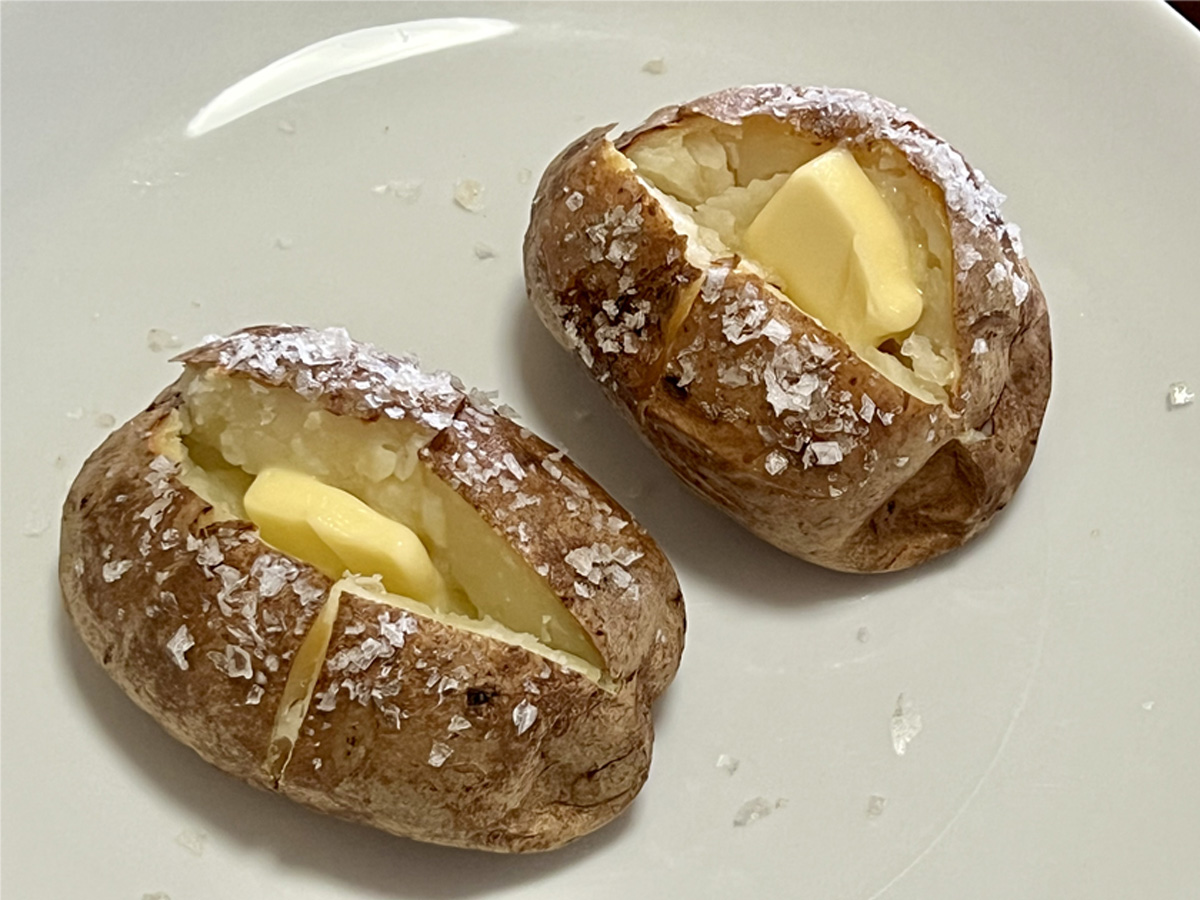 Steakhouse Baked Potato with Salt Jacket