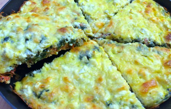 Spinach, Tomato, and Feta Frittata