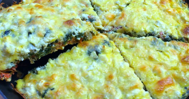 Spinach, Tomato, and Feta Frittata