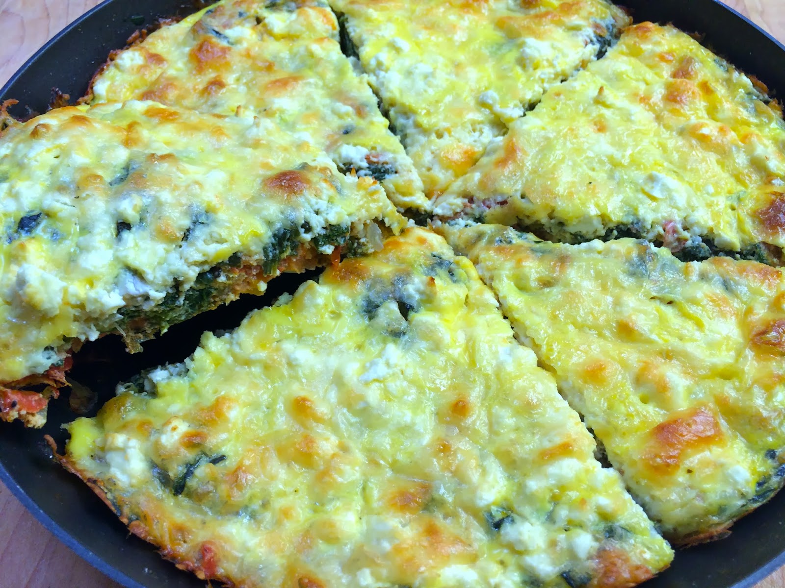 Spinach, Tomato, and Feta Frittata