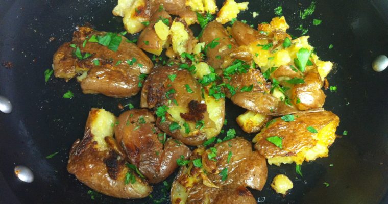 Special Crispy Garlic Smashed Potatoes