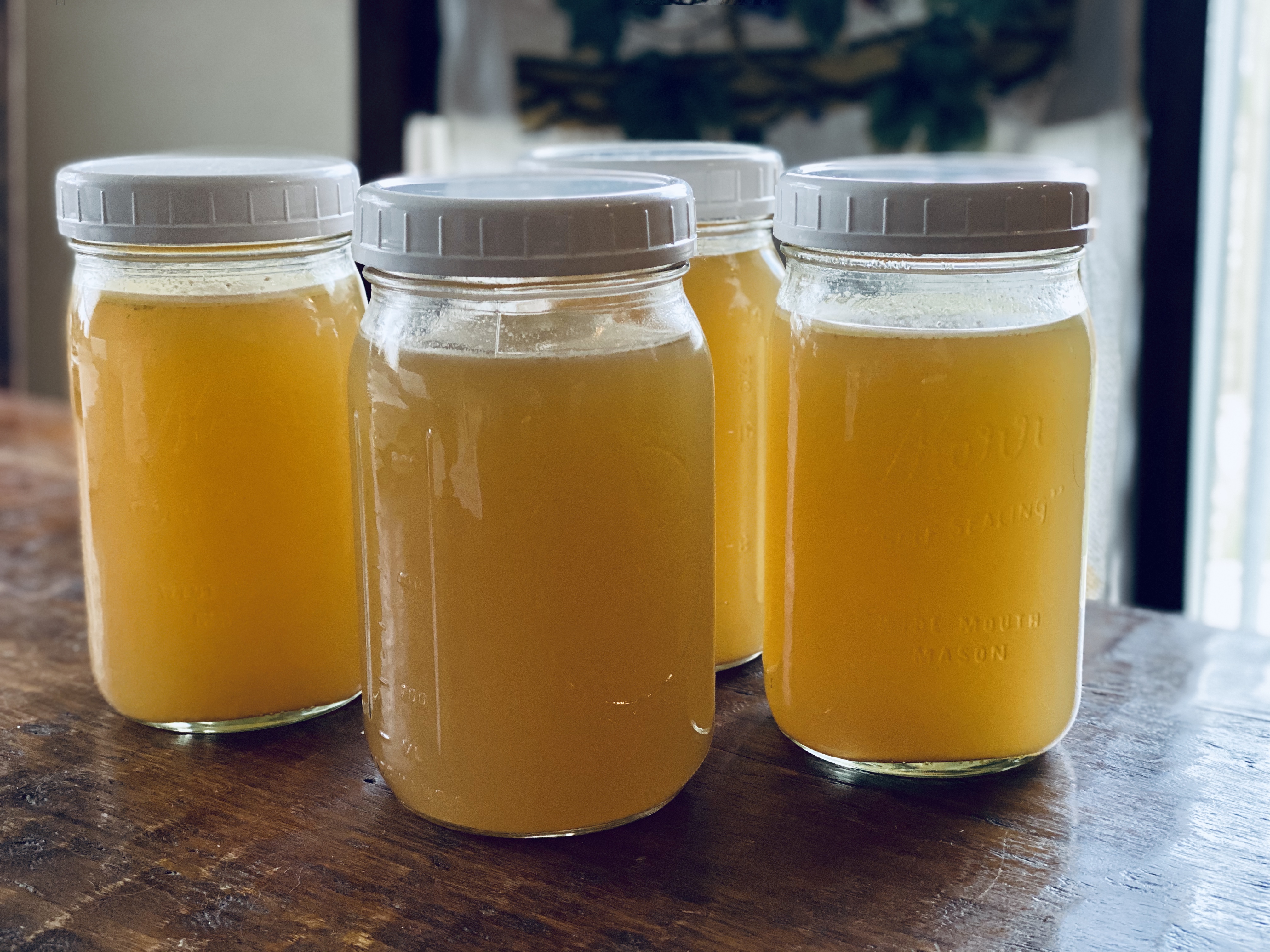 Homemade Chicken Stock (Stove Top, Pressure Cooker, and Slow Cooker Methods)