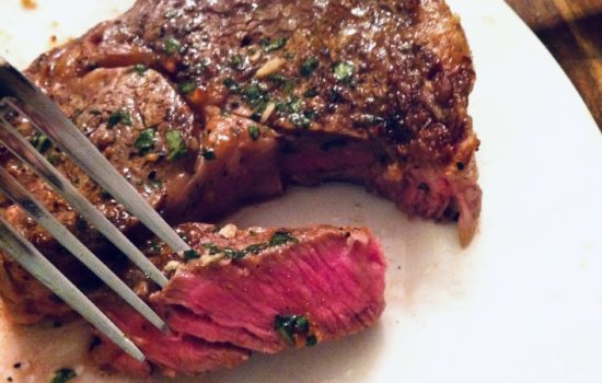 Pan-Seared Ribeye with Garlic-Butter Zip Sauce