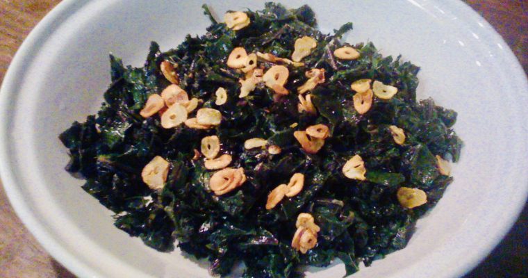 Kale with Garlic Crunchies