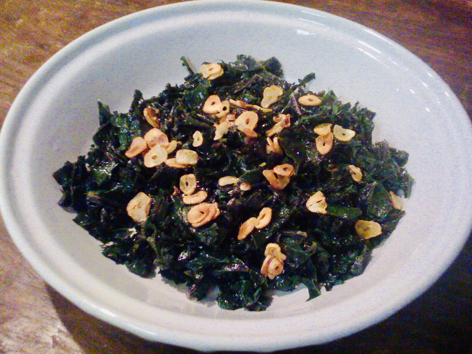 Kale with Garlic Crunchies