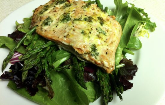Warm Salmon and Roasted Asparagus Salad