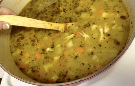 Mostly Vegetable and Turkey Soup