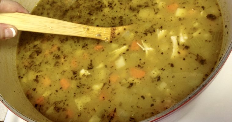 Mostly Vegetable and Turkey Soup