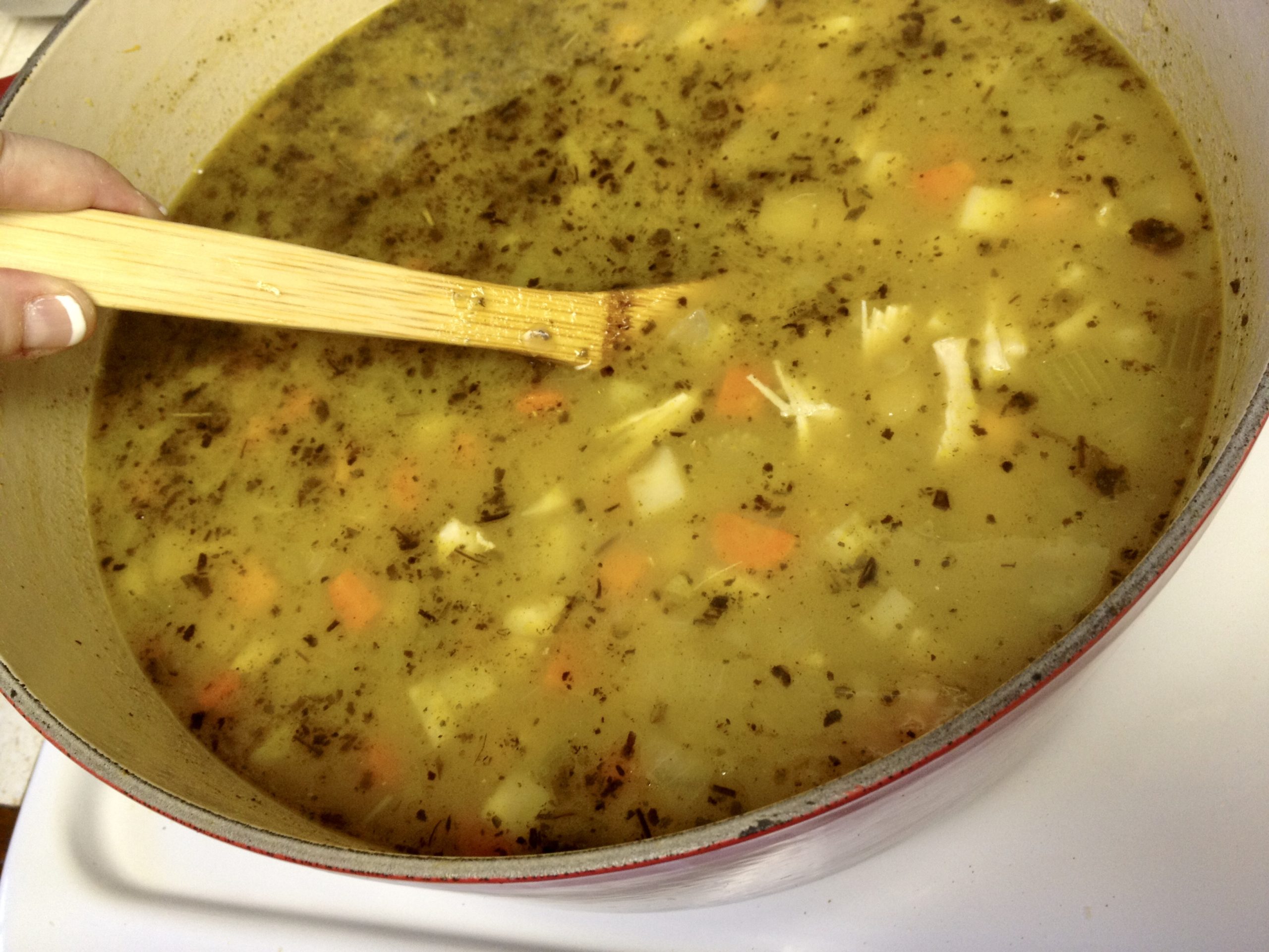 Mostly Vegetable and Turkey Soup