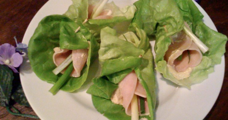 Turkey and Lettuce Roll-Ups