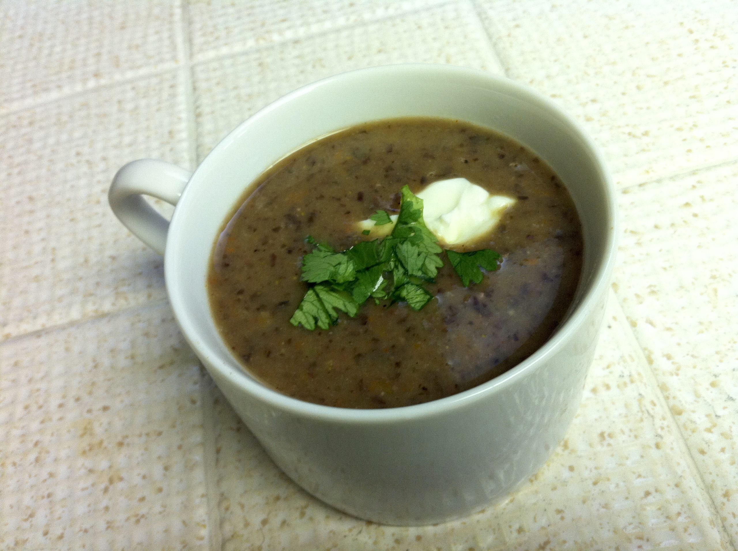 Quick and Easy Spicy Black Bean Soup