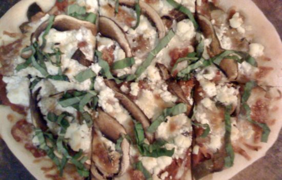 Portobello Mushroom-Goat Cheese Pizza