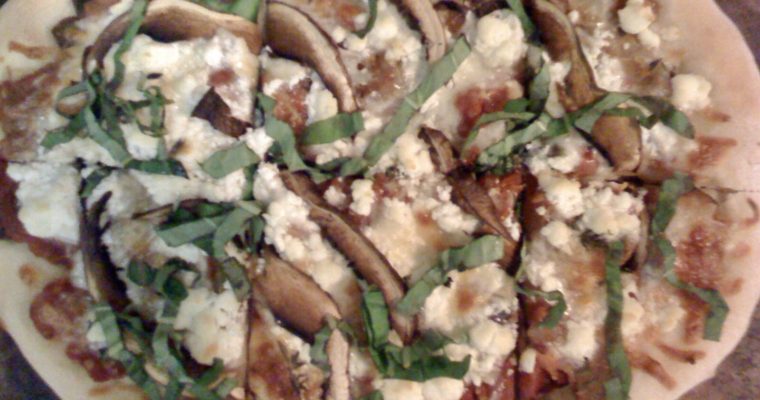 Portobello Mushroom-Goat Cheese Pizza