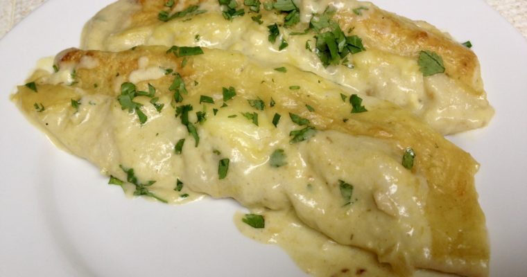 Turkey Enchiladas with Homemade White Sauce