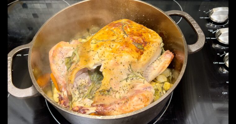 French Chicken in a Pot with Garlic and Herbs
