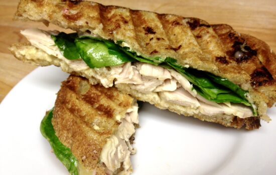 Turkey, Spinach, and Cheese Panini