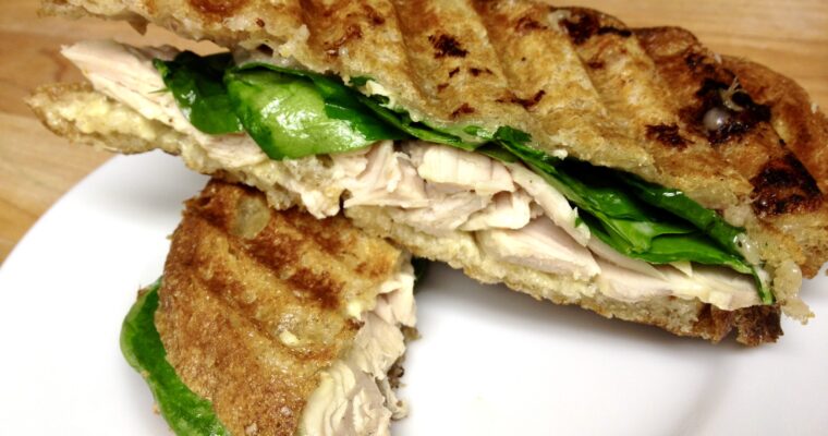 Turkey, Spinach, and Cheese Panini