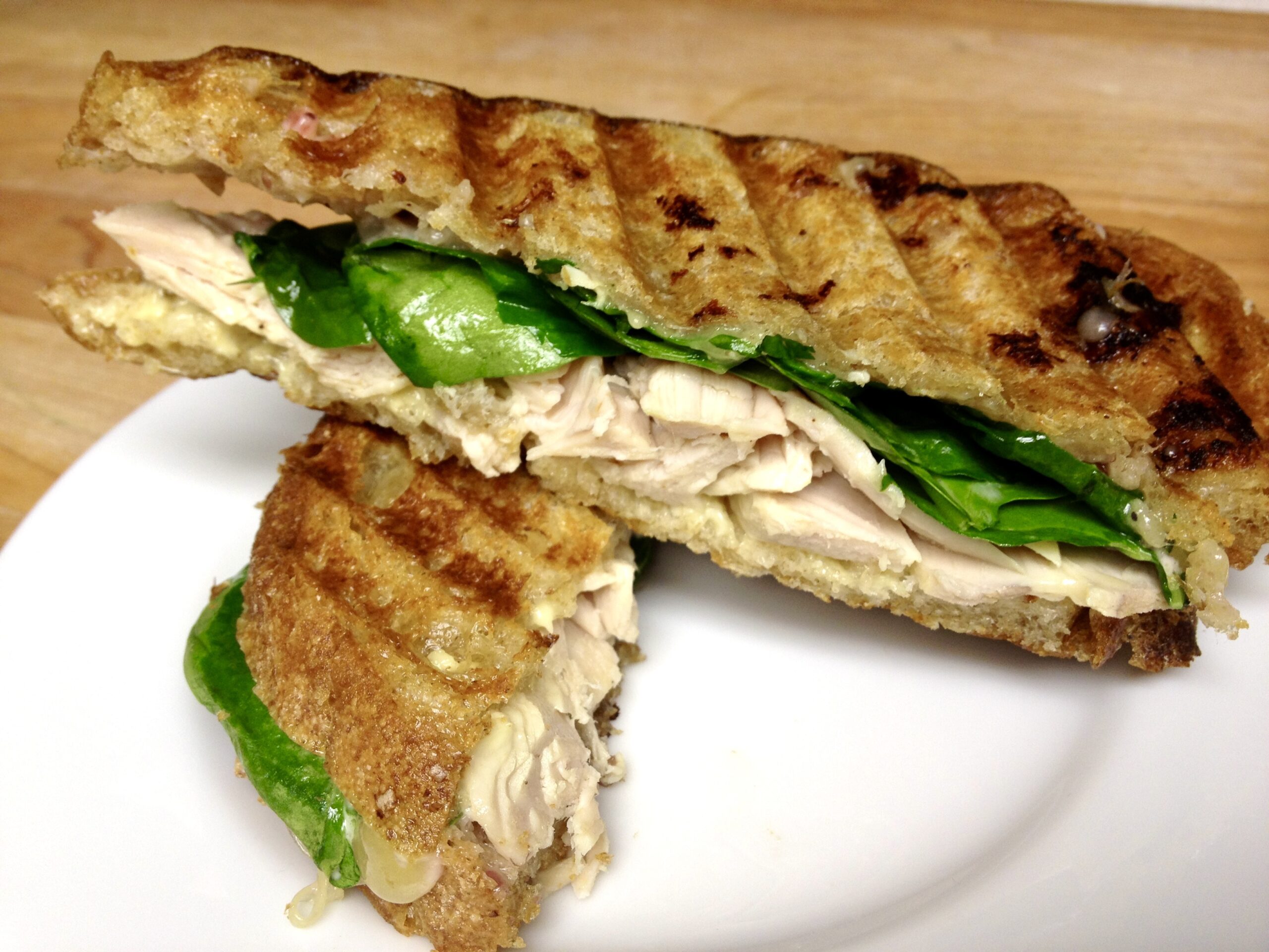 Turkey, Spinach, and Cheese Panini