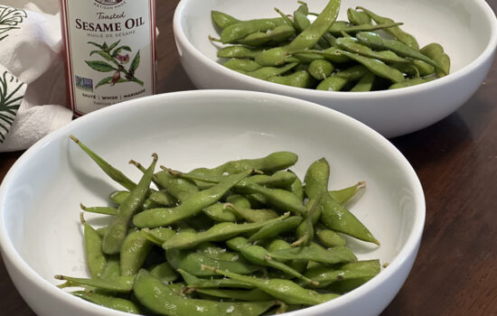 Japanese Steakhouse Edamame with Flaked Salt
