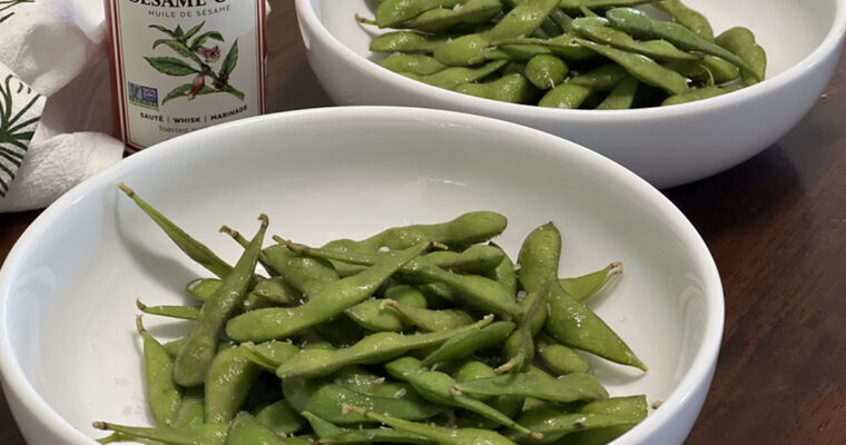 Japanese Steakhouse Edamame with Flaked Salt