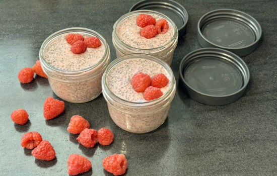 Simple Raspberry Chia Pudding Cups