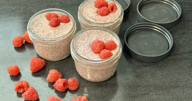 Simple Raspberry Chia Pudding Cups