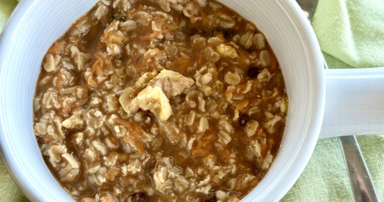 No Added Sugar Carrot Cake Oatmeal